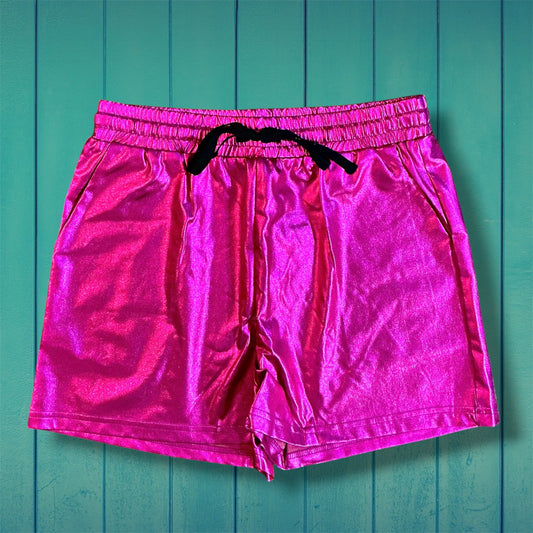 Pink Metallic Shorts