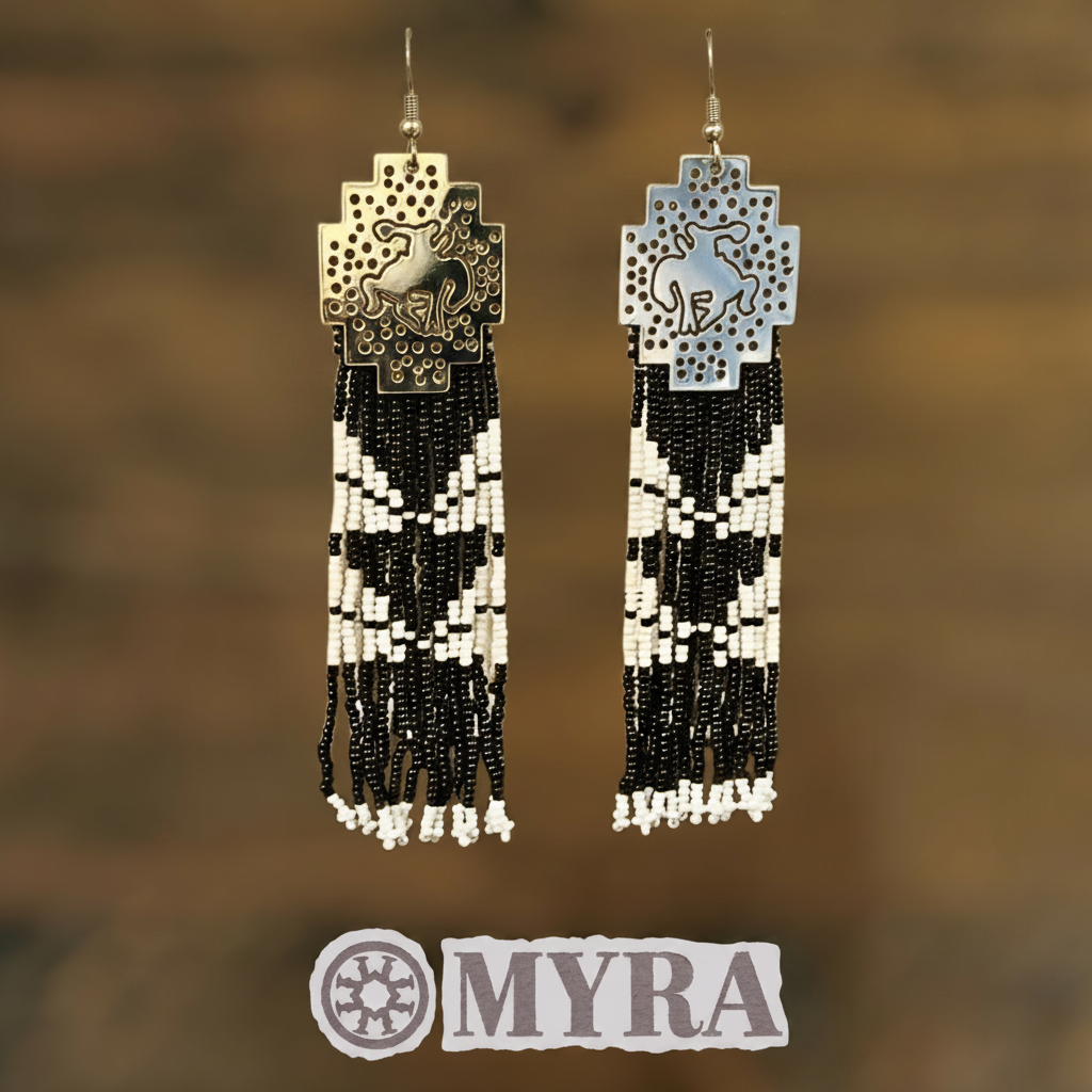 Bronc and Beads Earrings