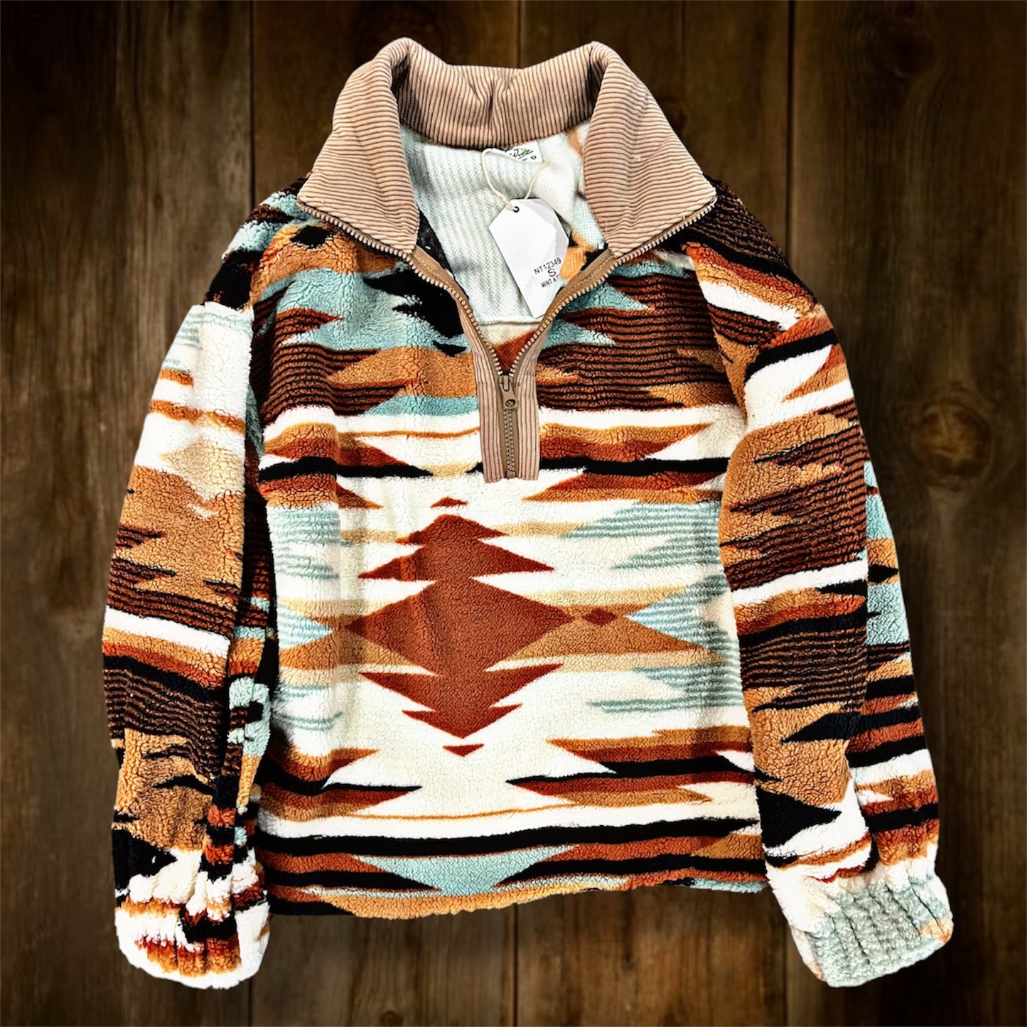 Southwest Print Pullover - Brown