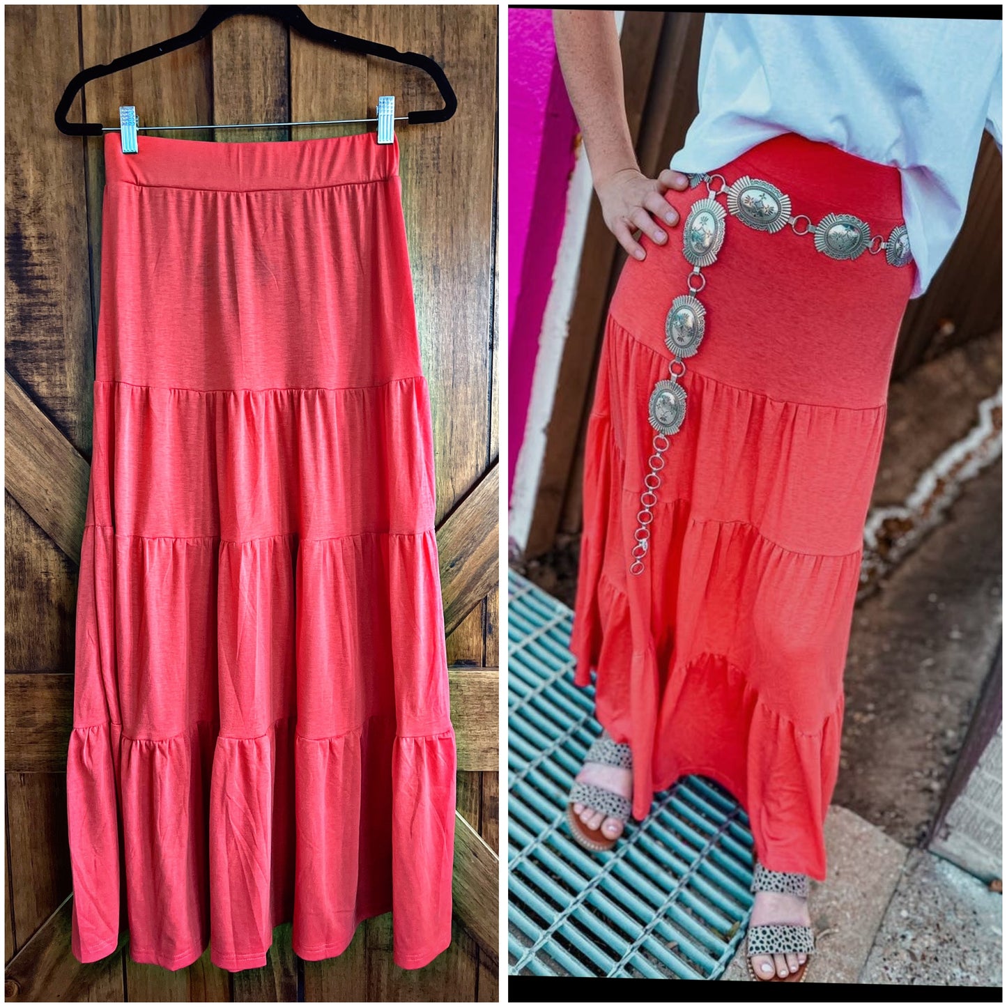 Coral Maxi Skirt