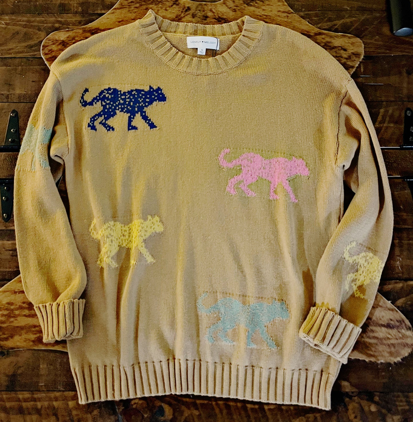 Camel Colored Tiger Sweater