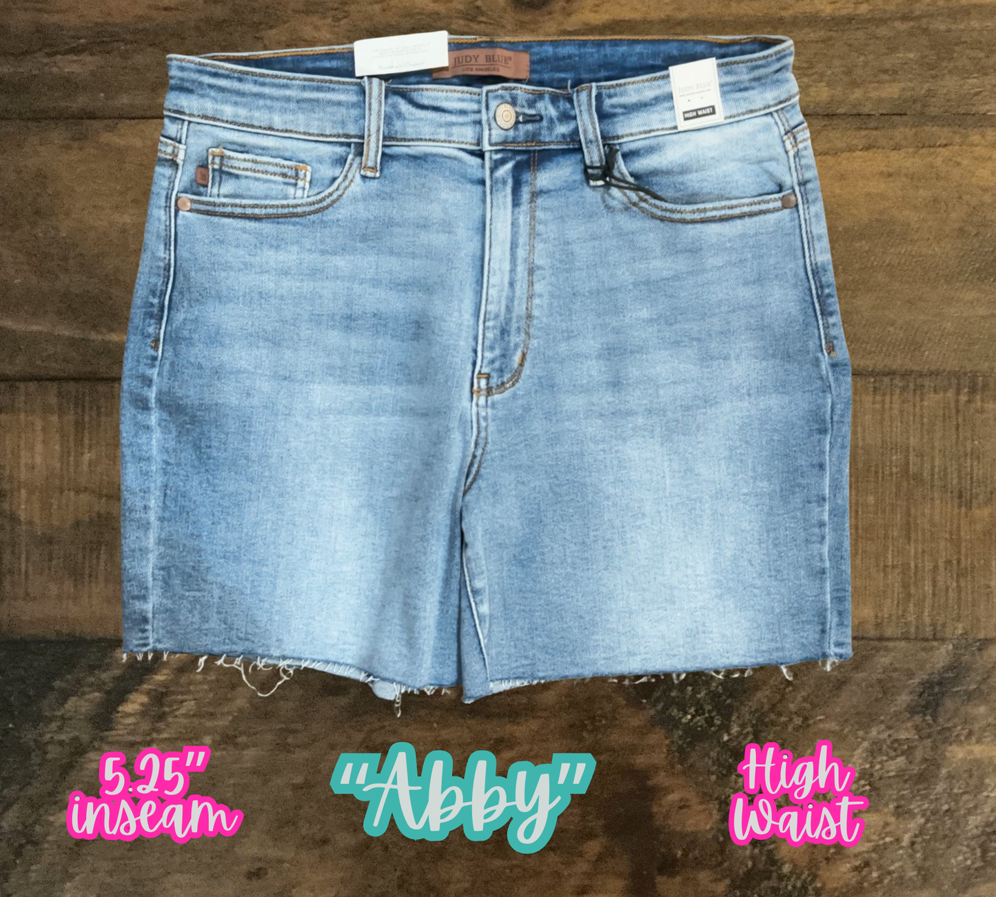 “Abby” - High Waist Cut Off Shorts