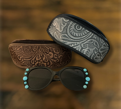 Myra Cowhide/Leather Sunglass Cases