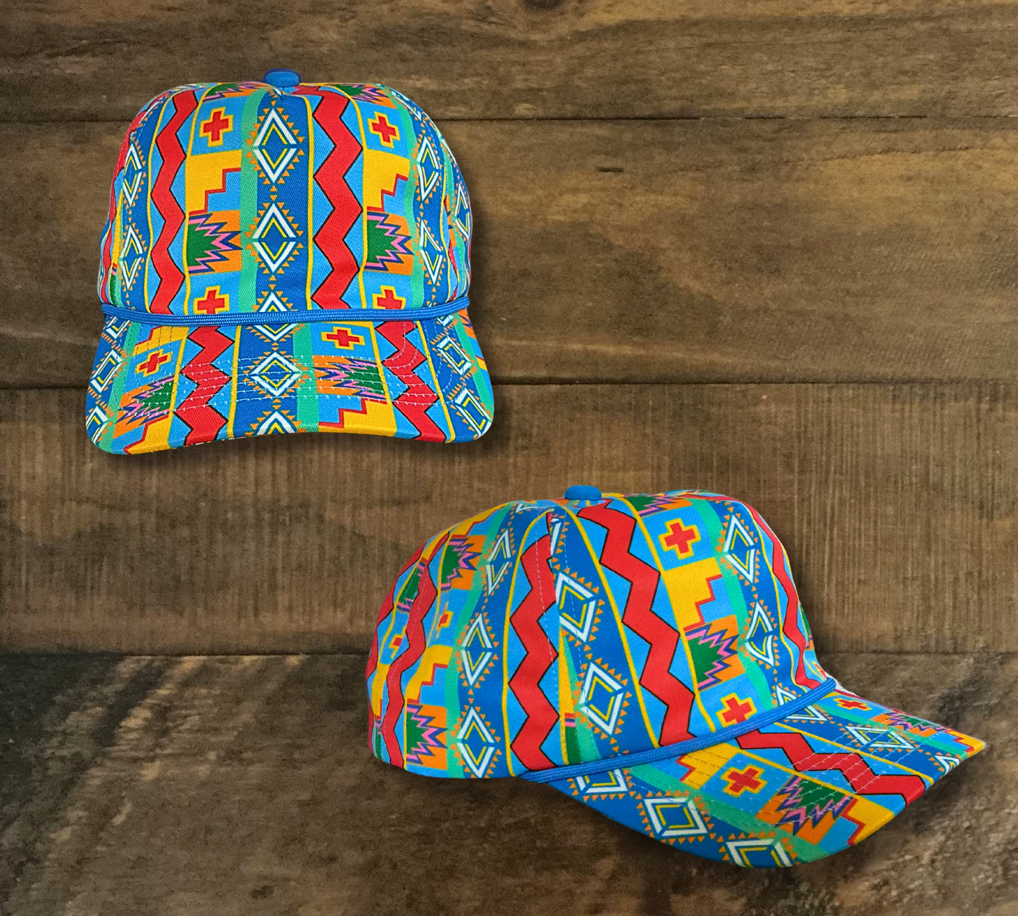 90s Retro Aztec Printed Grandpa Hats