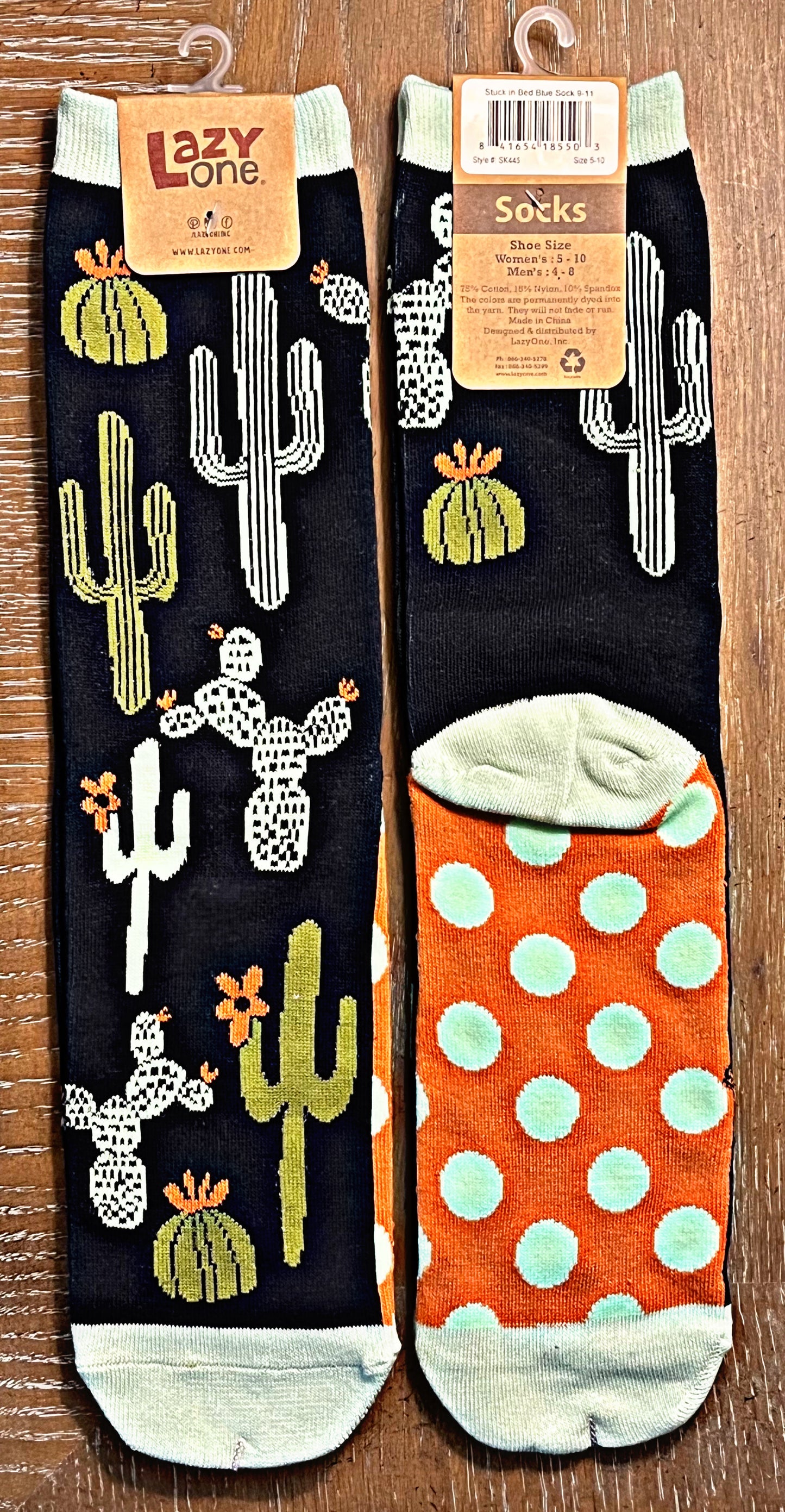 Cactus Print Adult Crew Socks