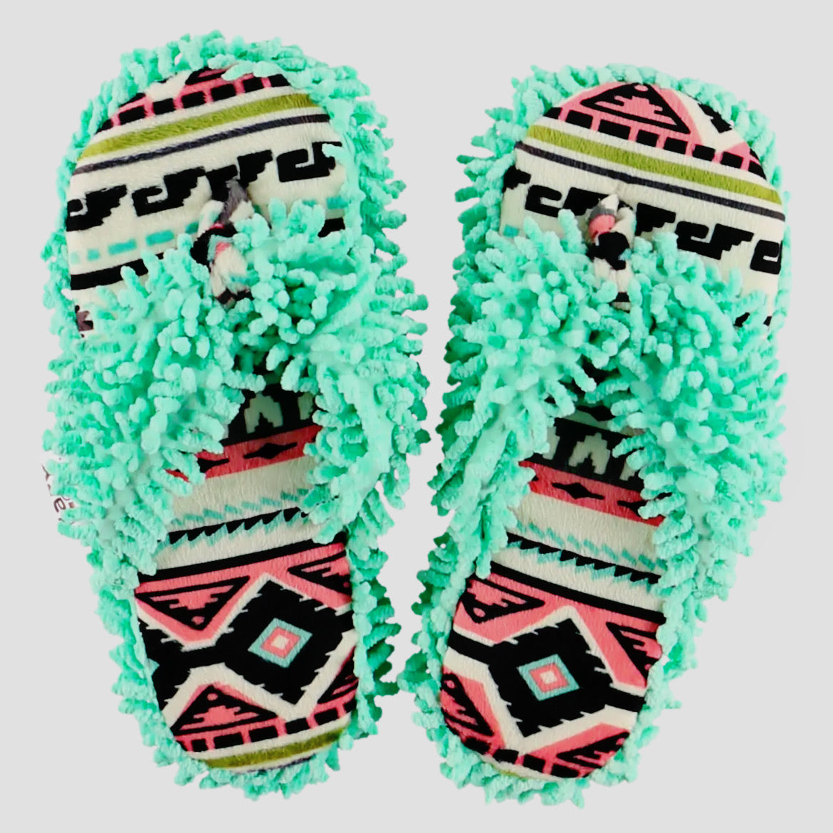 Aztec/Mint Spa Slippers
