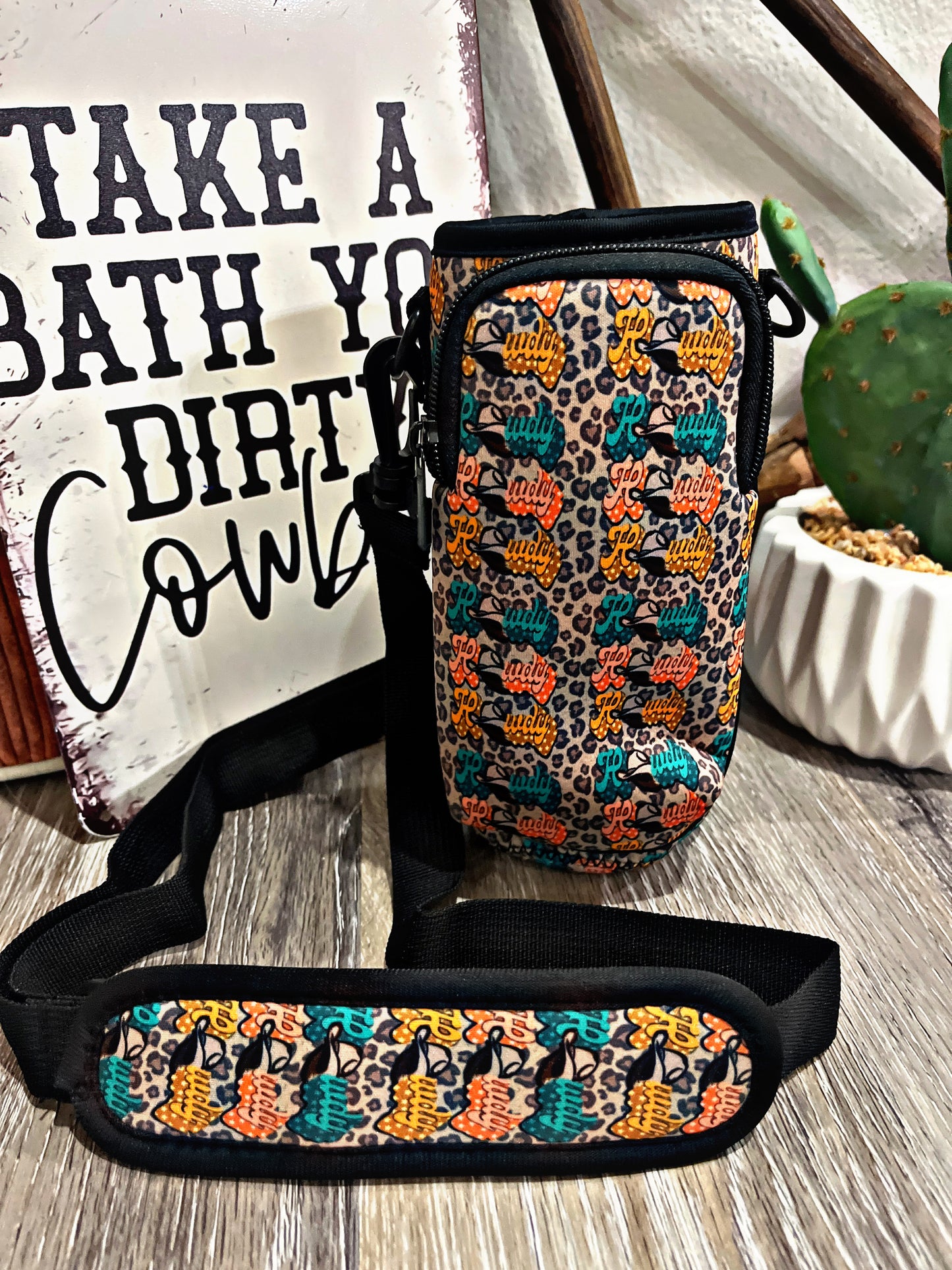 Neoprene Western Print Water Bottle Holders
