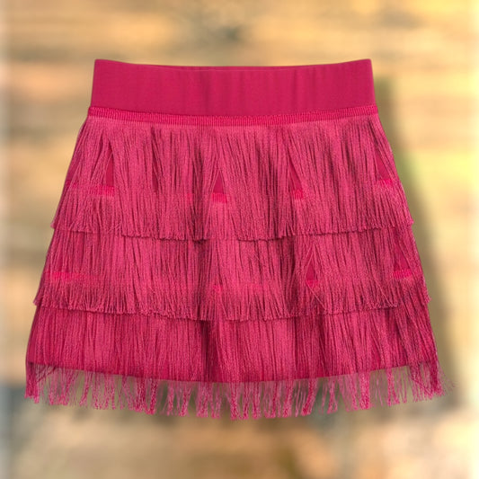 Pink Fringe Skirt