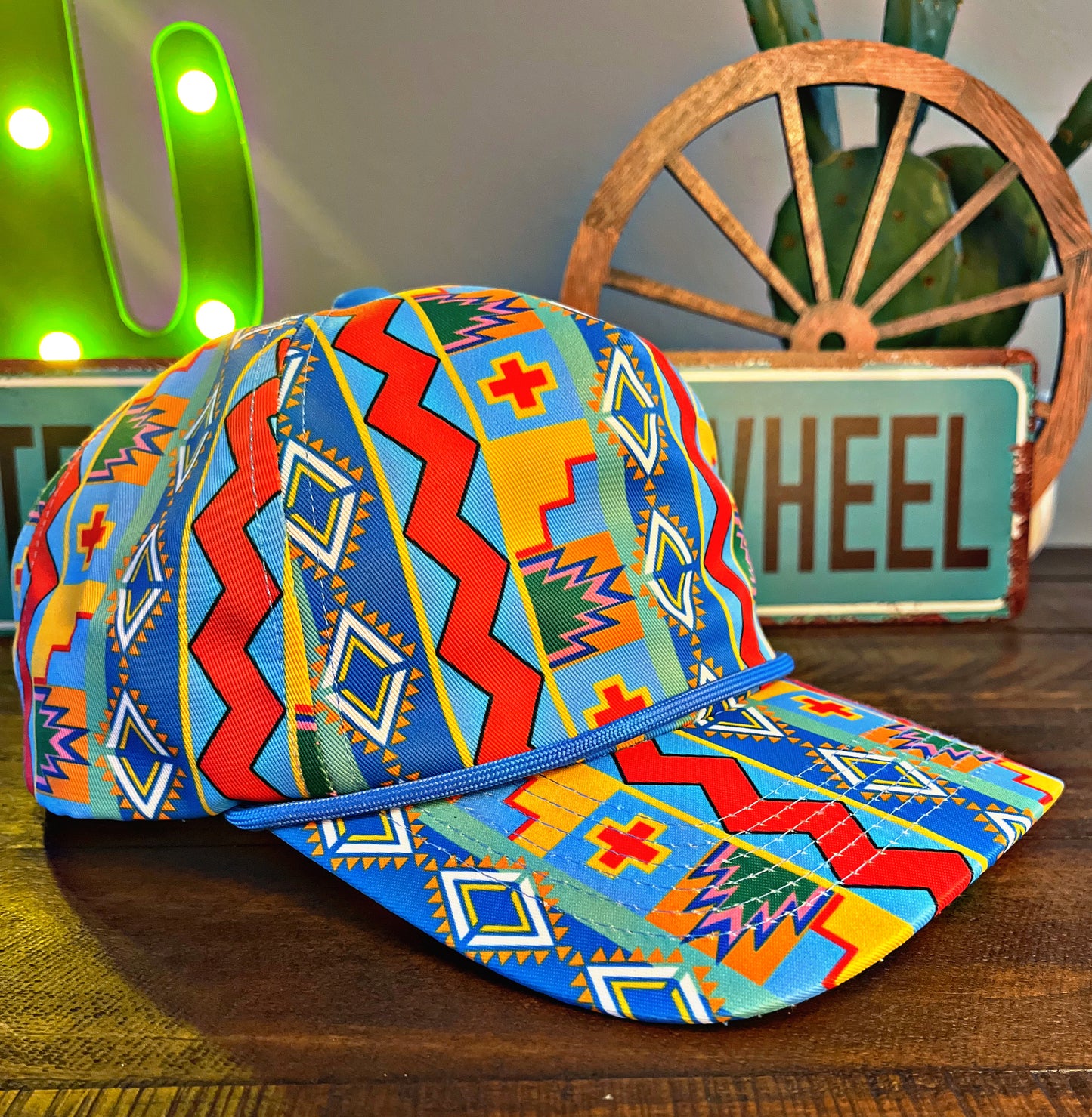 90s Retro Aztec Printed Grandpa Hats