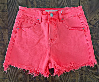 Tummy Control High Rise Coral Shorts