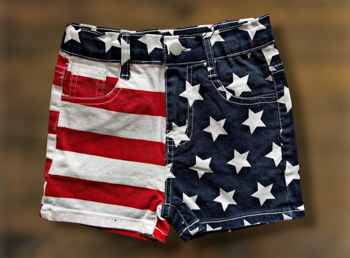 4th of July Girls Shorts