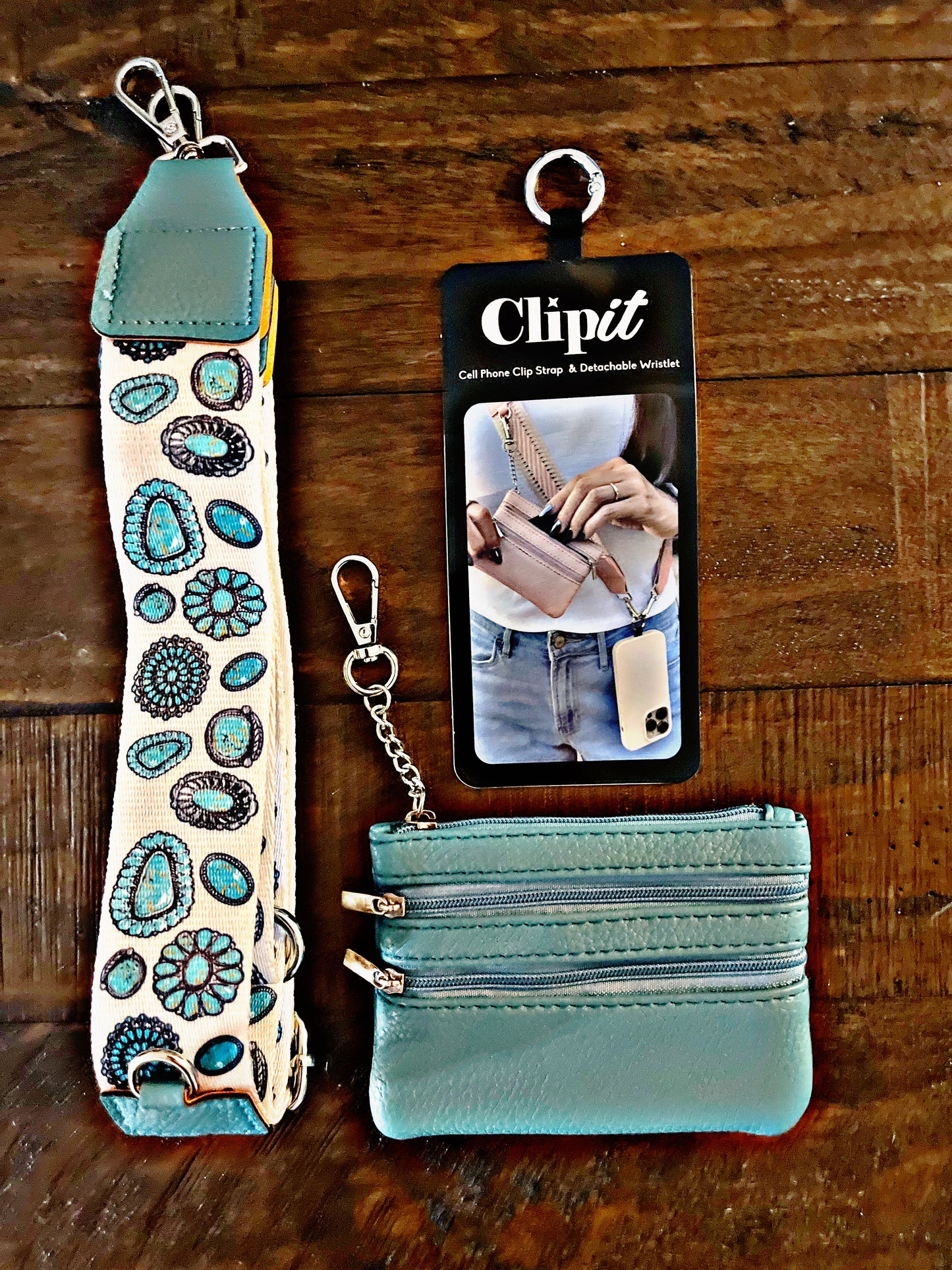 Cell Phone Crossbody Straps with Detachable Wristlet