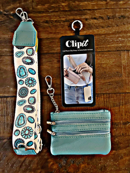 Cell Phone Crossbody Straps with Detachable Wristlet