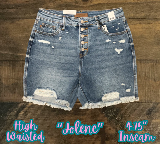 “Jolene” - 5 Front Button Judy Blue Shorts