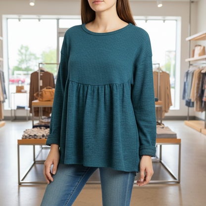 Emerald Green Peplum Top