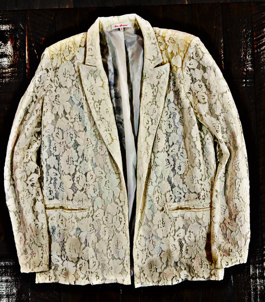 White Lace Blazer