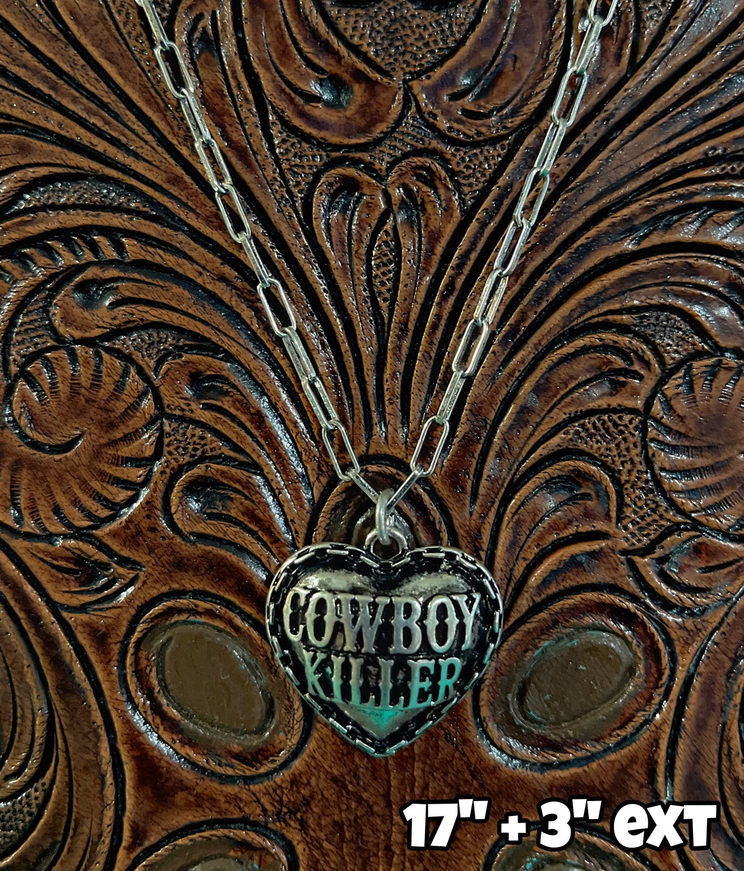 Cowboy Killer Heart Necklace
