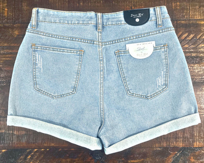 Light Wash Cuffed Shorts