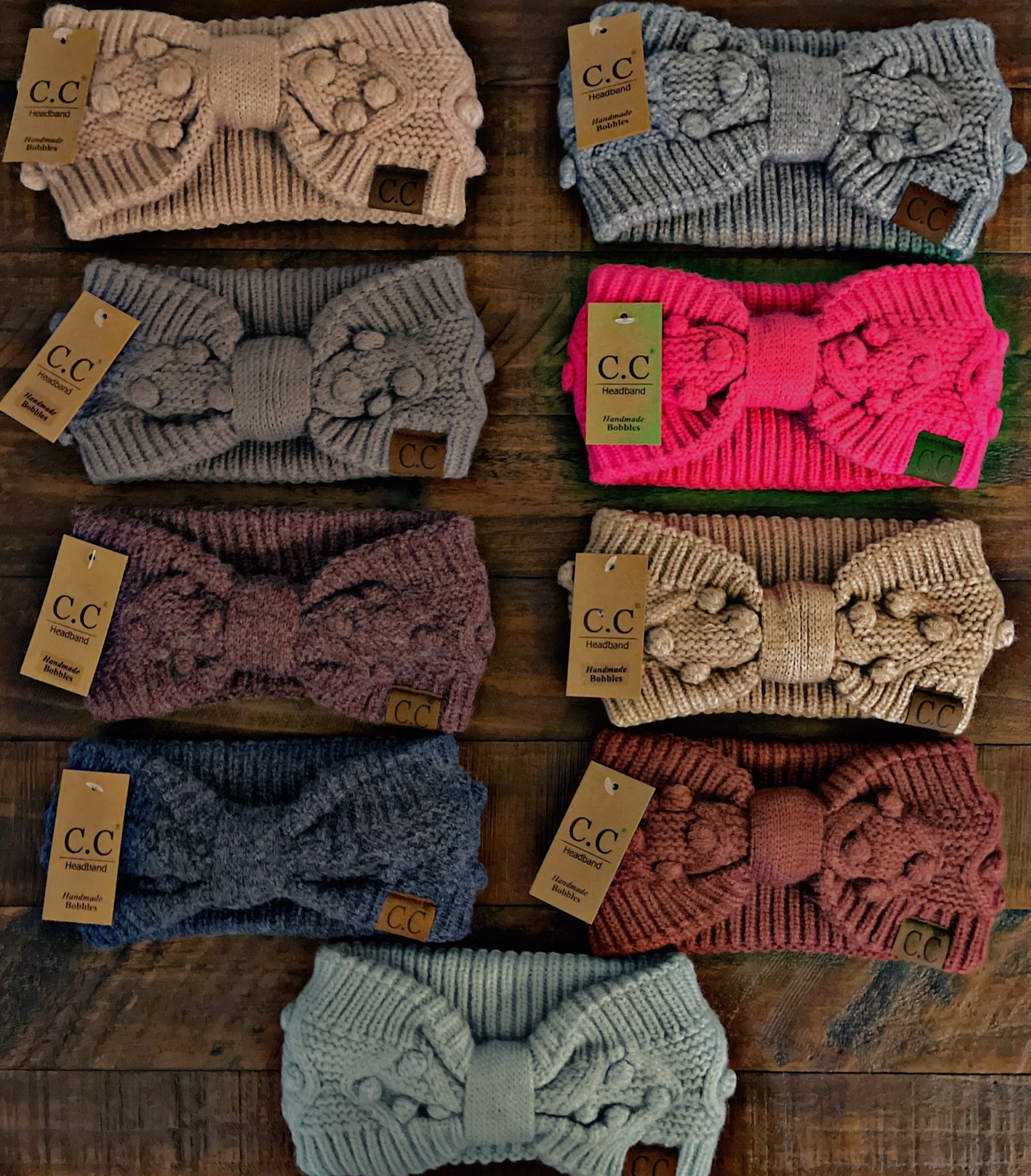 C.C Bobble Knit Headbands