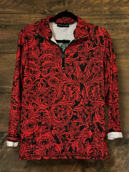 Red and Black Pullover