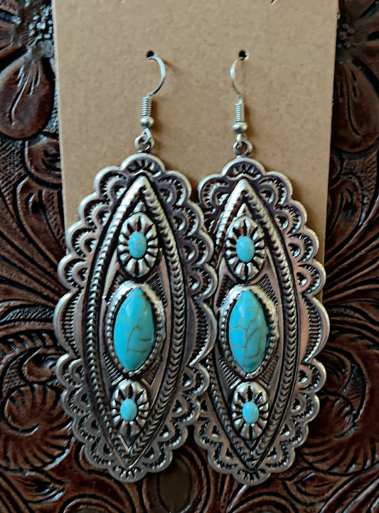 Long Concho Earrings