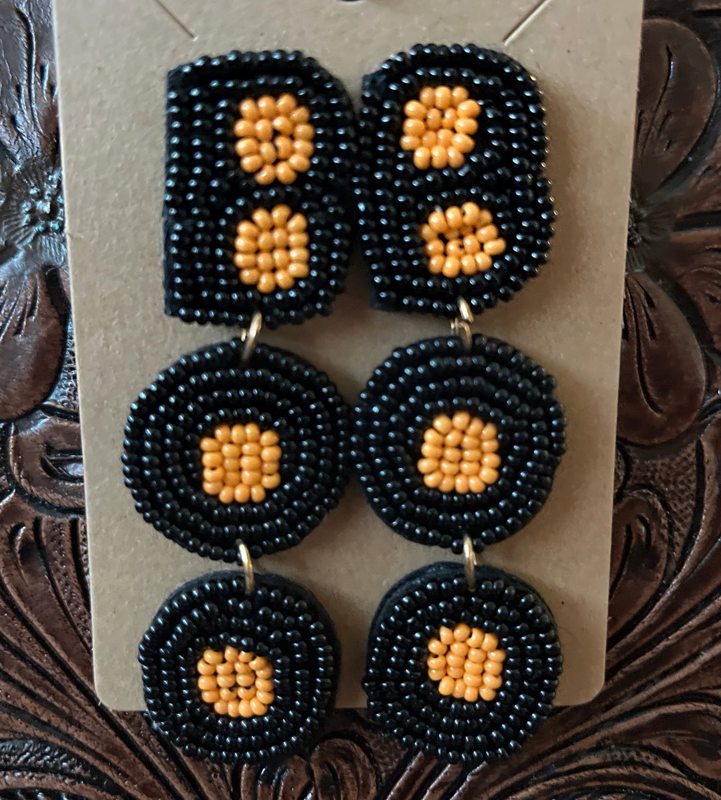 Beaded Boo Earrings