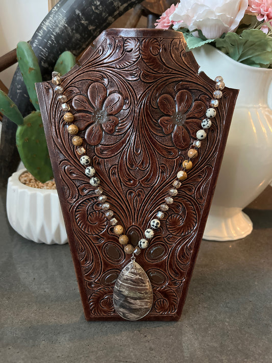 Brown Beaded Necklace