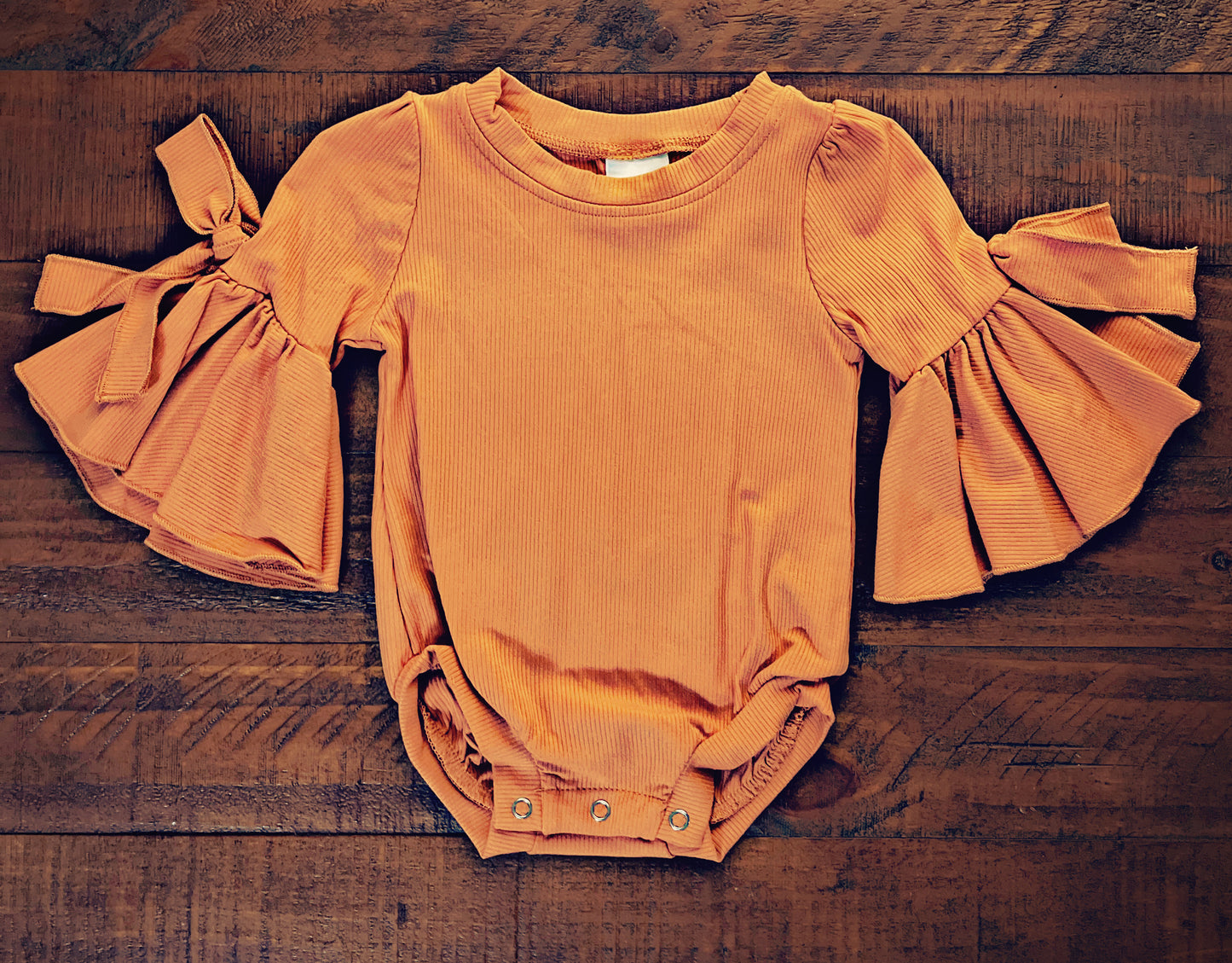 Camel Bell Sleeved Onesie
