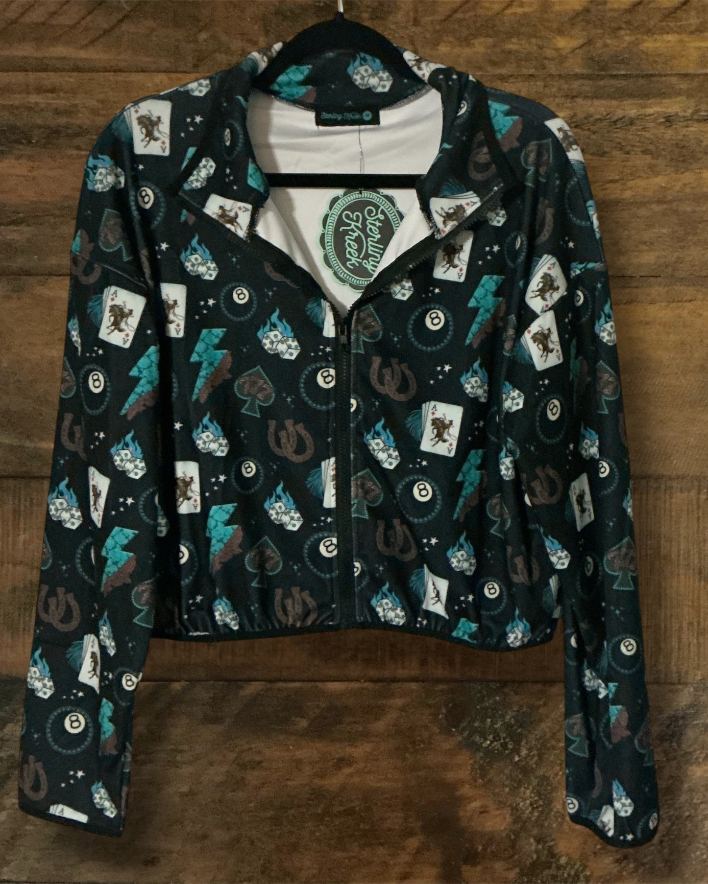 Western Print Cropped Jacket