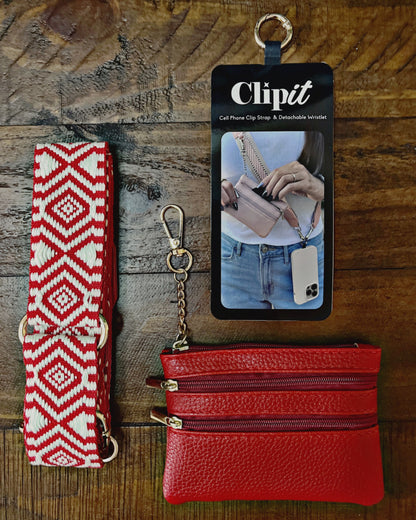 Cell Phone Crossbody Straps with Detachable Wristlet