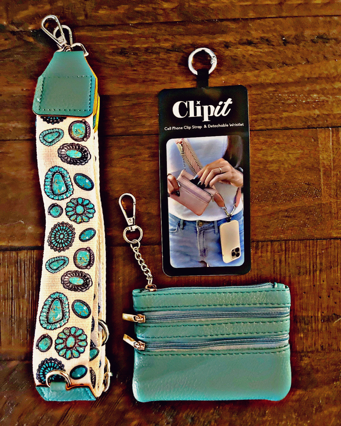 Cell Phone Crossbody Straps with Detachable Wristlet