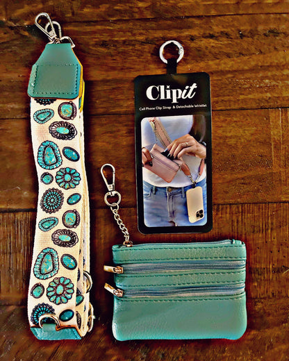 Cell Phone Crossbody Straps with Detachable Wristlet