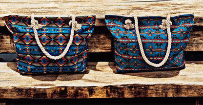 Southwest Print Canvas Beach Totes