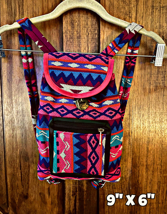Mini Backpacks with Southwest Design