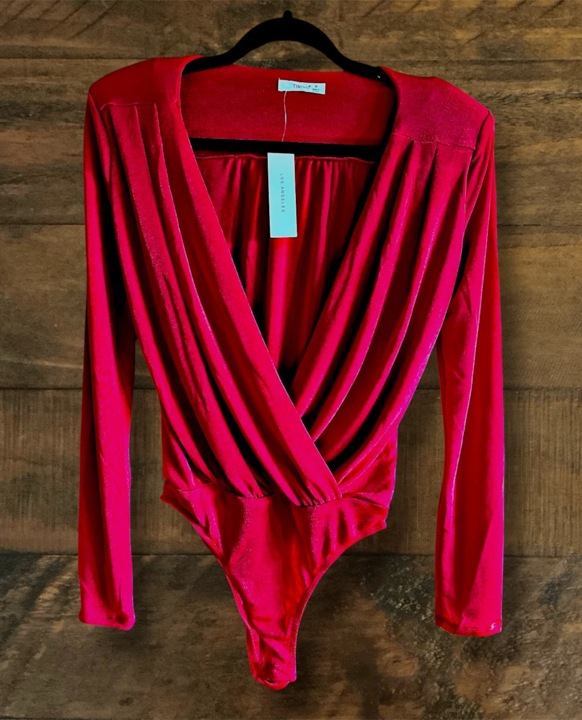 Red Deep V Bodysuit