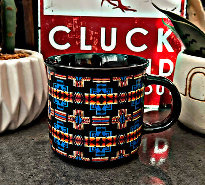 Ceramic Aztec Coffee Mug - 13.2 oz