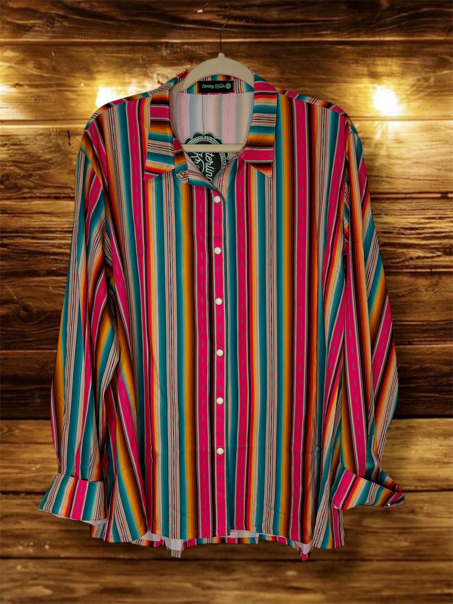 Serape Print Button Up Top