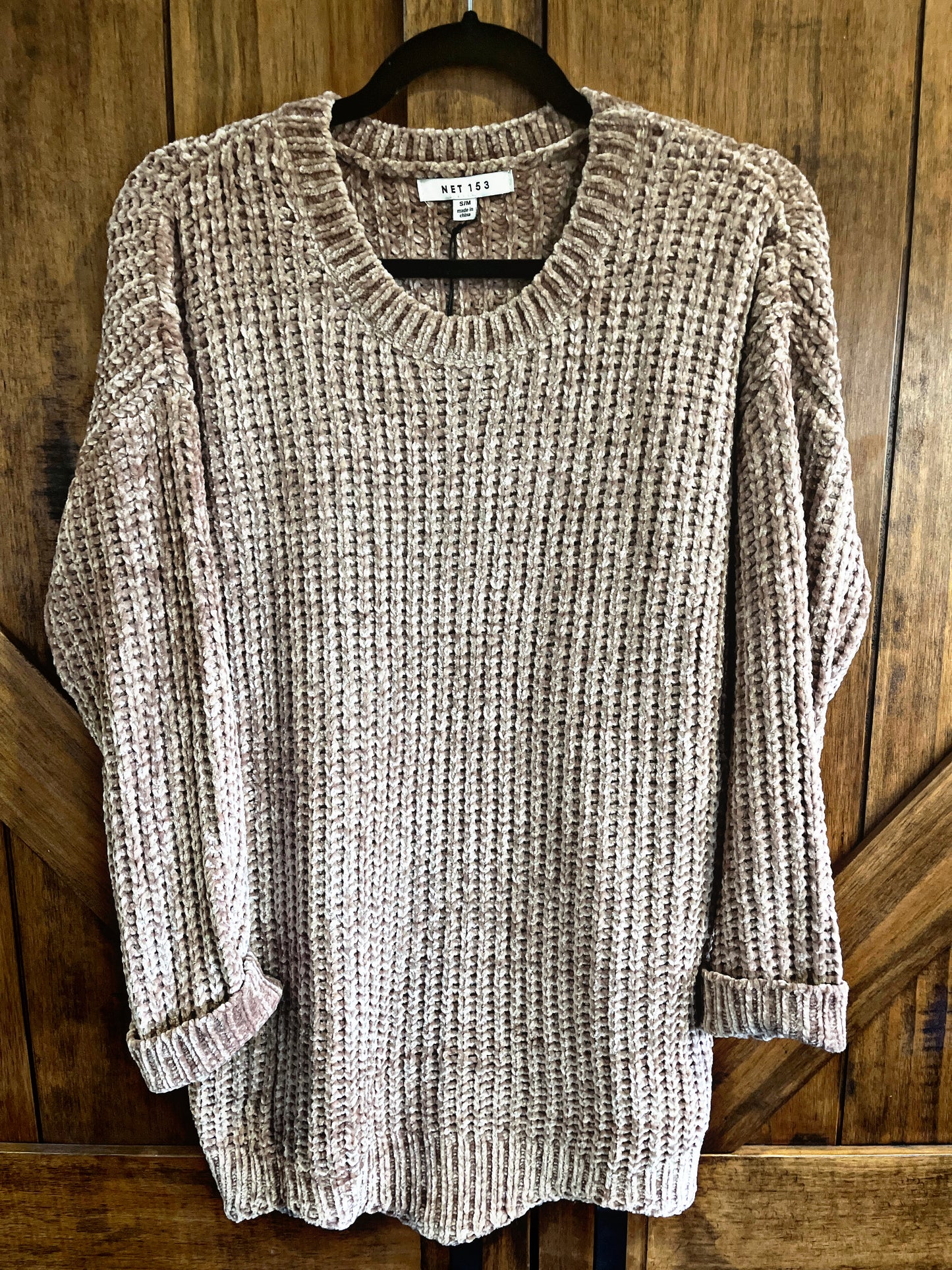 Chenille Taupe Sweater