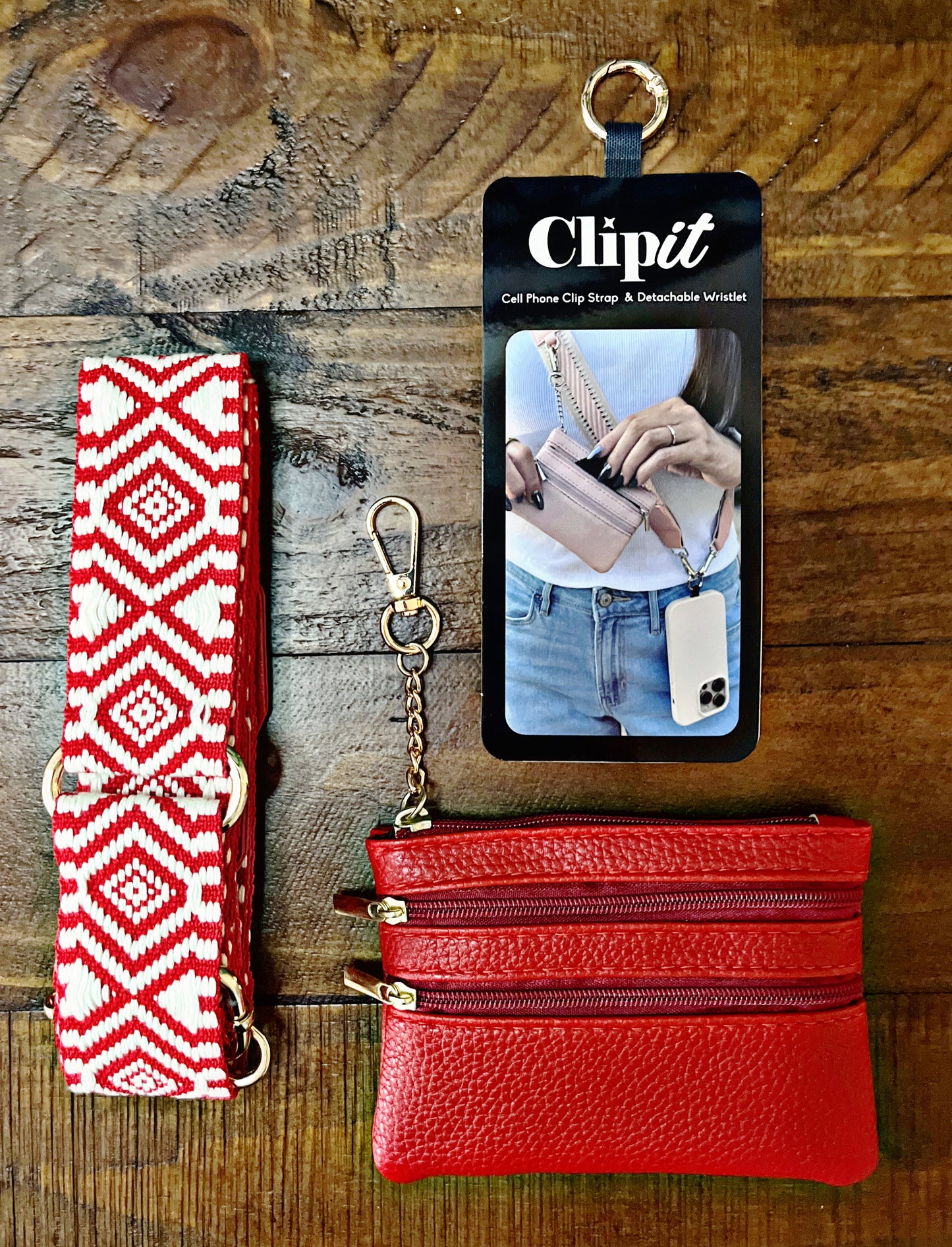 Cell Phone Crossbody Straps with Detachable Wristlet