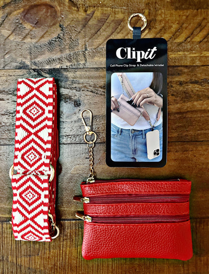 Cell Phone Crossbody Straps with Detachable Wristlet