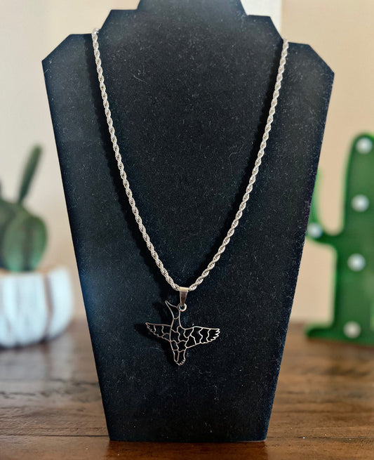 Stainless Steel Camo Duck Necklace