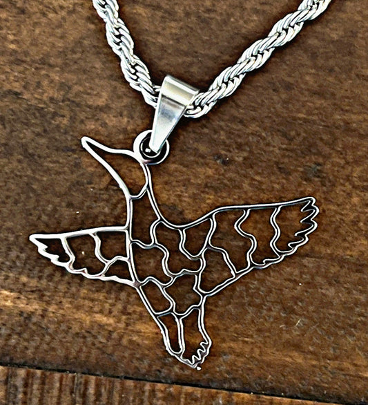 Stainless Steel Camo Duck Necklace