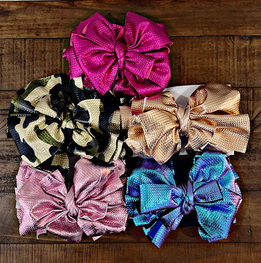 Little Girls Metallic Tassel Headbands