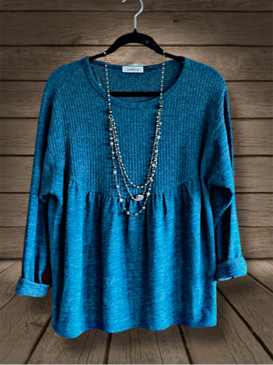 Emerald Green Peplum Top