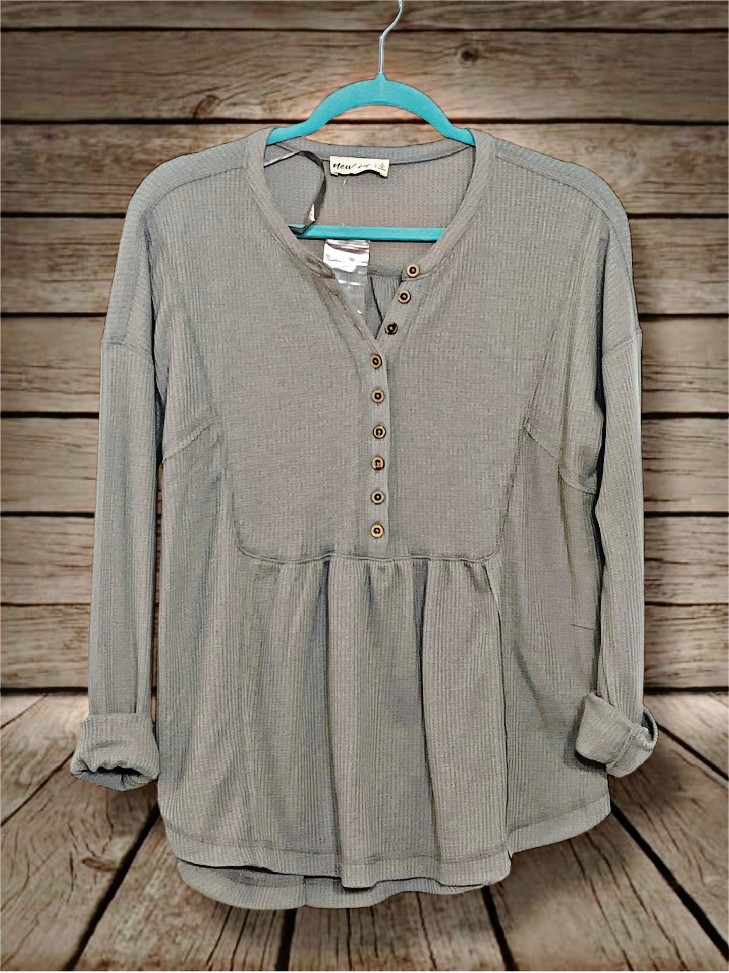 Light Grey Waffle Top