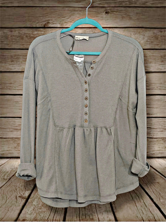 Light Grey Waffle Top