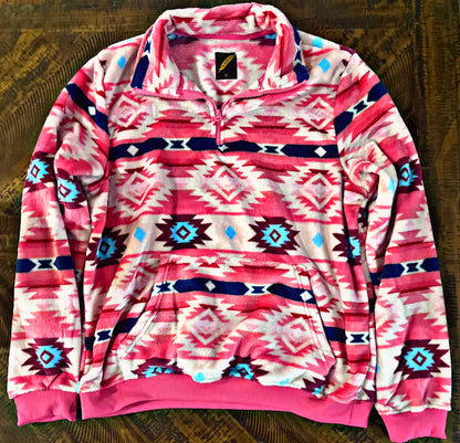 Pink Southwest Print Pullover