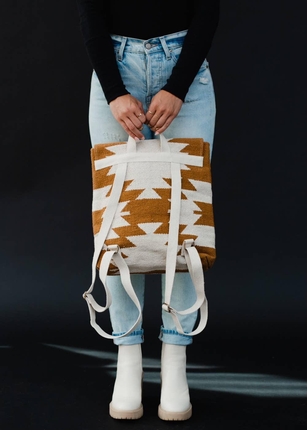 “Oregon” - Camel & Cream Aztec Backpack