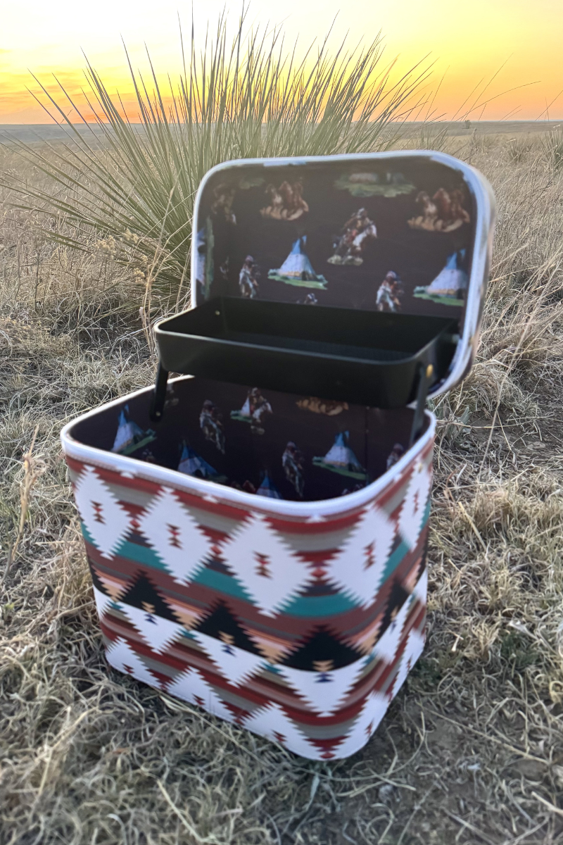 Western Print Makeup Boxes