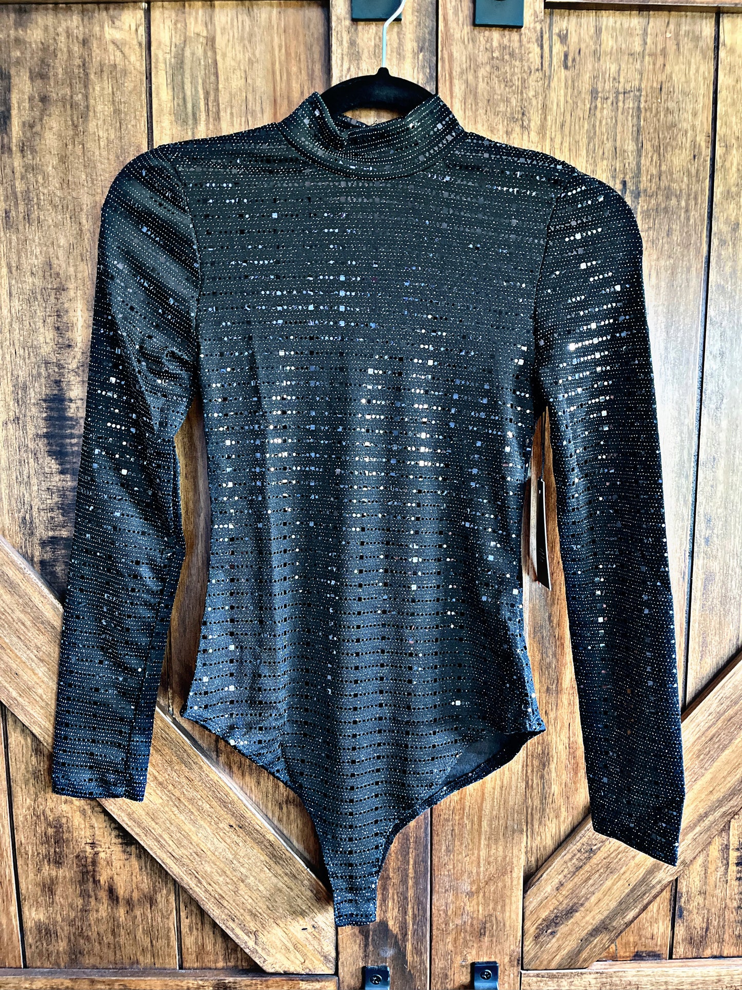 Black Sequin Bodysuit